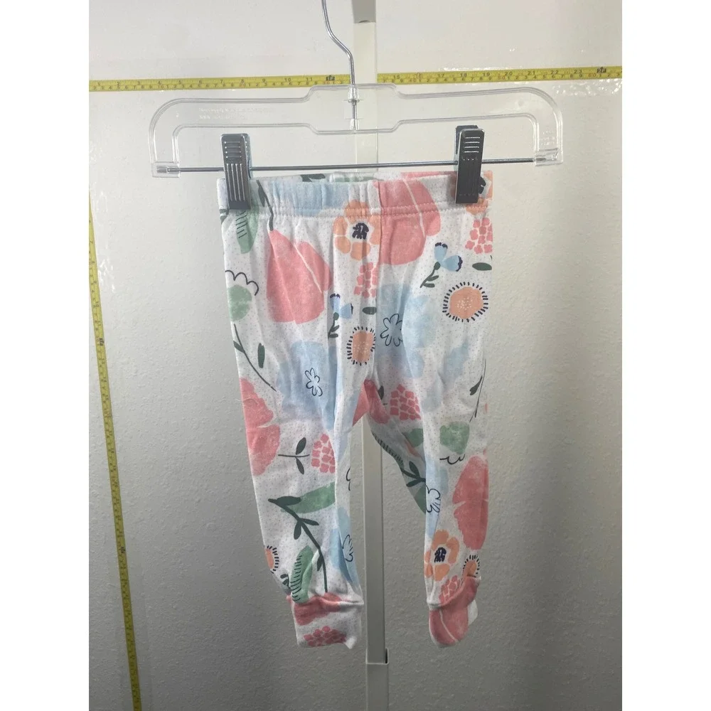 Just One You by Carters Baby Girls Floral Leggings White Pink Blue‎ 12M JOY90880